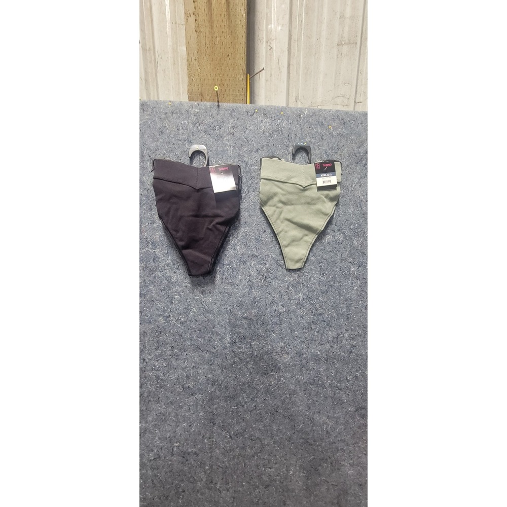 No Boundries Seamless Low‎ Rise Thong Wild Sage/Black Soot Size XL